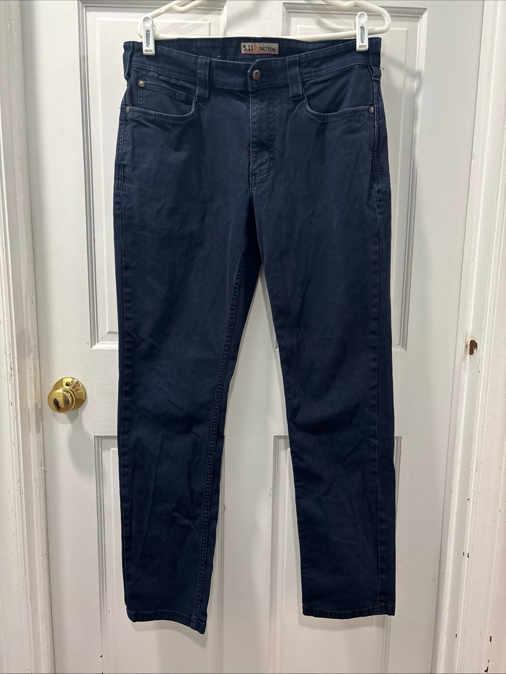 5.11 Tactical Men’s Defender-Flex Range Pant Size 32x34 Navy Canvas Workwear EUC